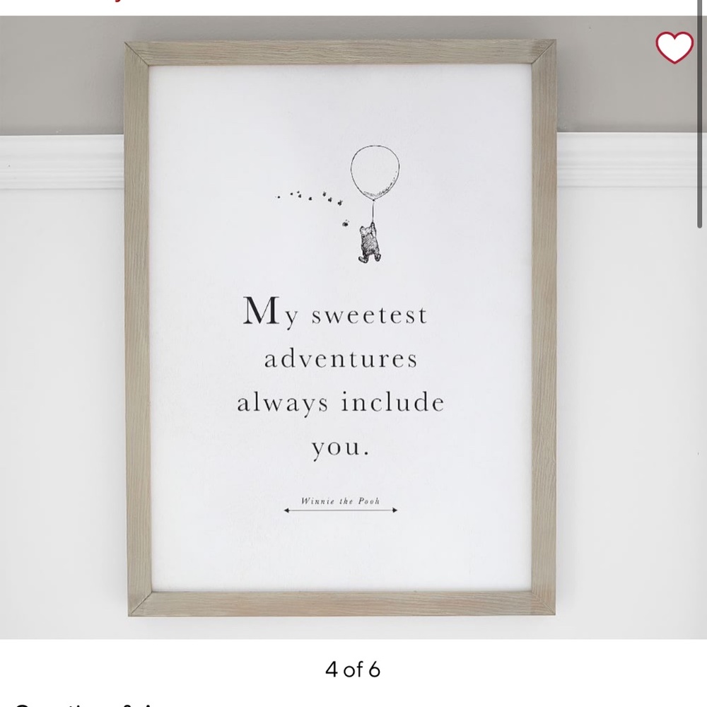 Pottery Barn Winnie the Pooh Framed Wall Art